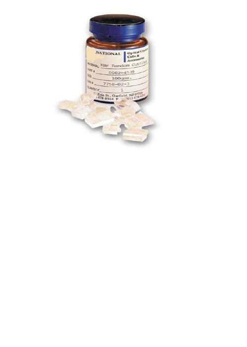 रैंडम कटिंग - KBr और KCl के टुकड़े