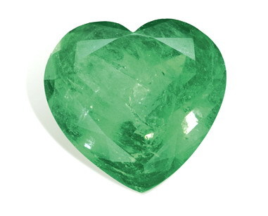 Sapphire Green Emerald Heart Shape Cut.., First Precious Heart-shaped Sakota Mines Emerald