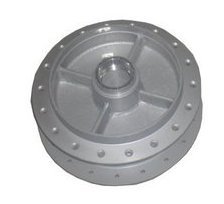 Rear Brake Drum - Aluminum, 10-15 mm Size | Epoxy Powder Coating, Iron Pattern, Compatible with Multiple Motorcycle Models