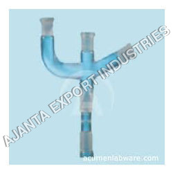 Multiple Adapter - Glass, 50-100 Grams, Three Necks: Two Parallel & One at 45 Degrees | Ideal for Laboratory Usage