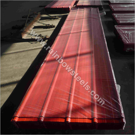 Corrugated Steel Sheet Red