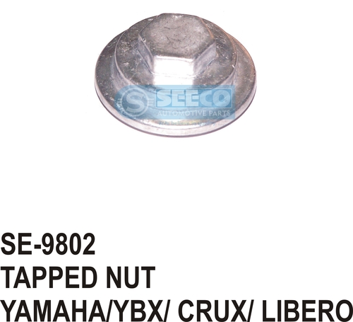 TAPPED NUT - Aluminium & Metal, 24.8x8.2x8.2mm | Precision Engineered for Two-Wheelers, Polished Finish for Enhanced Performance
