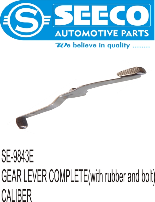Gear Lever Complete - Polished Metal, Rubber & Bolt Integration | For Automobile and Engineering Industries, Precision Engineered for Enhanced Durability