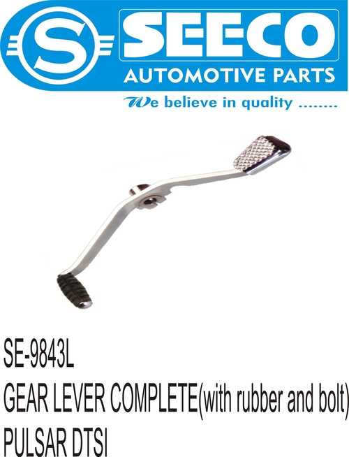 GEAR LEVER COMPLETE (WITH RUBBER & BOLT) - Metal Material, Polished Surface Finish | For Use In Automobile & Engineering Industries