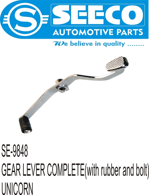 GEAR LEVER COMPLETE (WITH RUBBER & BOLT) - Metal Material, Polished Surface Treatment | For Use in Automobile & Engineering Industries