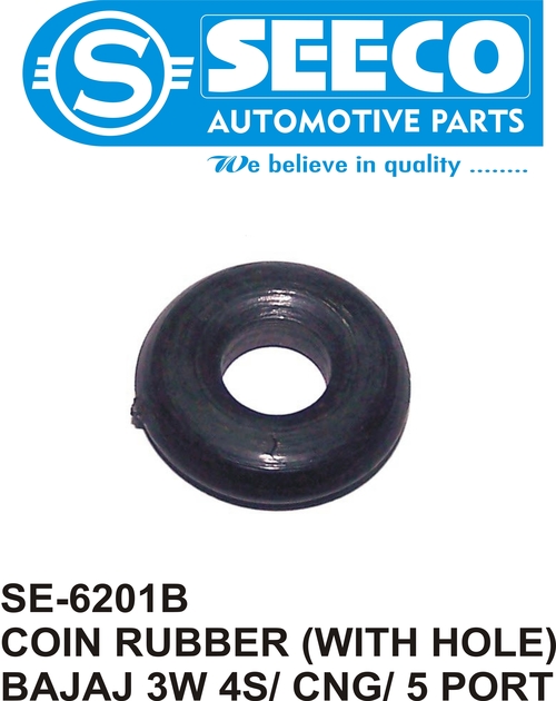 Black Coin Rubber (With Hole
