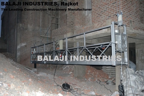 Construction Gondola Lift - Steel Alloy, 7.5 Mtr Length, 800 kg & 1000 kg Load Capacity | Adjustable Height, Optimal Projecting Length, 1420 rpm Motor Speed