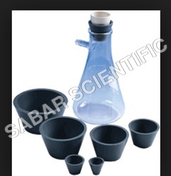Adapters for Filter Flasks - Rubber & Glass, 6 Cone Funnels of Varying Diameters | Leak-Free Solution, Durable & Smooth Surface Design
