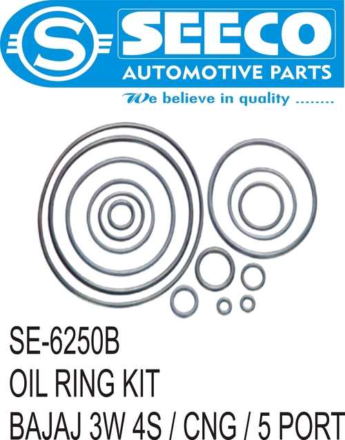 OIL RING KIT - Rubber Material | Powder Coated Finish, Ideal for Automotive Applications, Quick 48-Hour Delivery Service