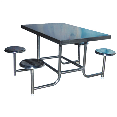 SS Four Seater Dining Table - Stainless Steel 314, Square Shape, Matt Finish | High Strength, Corrosion Resistant, Outdoor & Hotel Use, Antique Gray Design