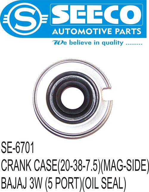 Seeco Oil Seal - Rubber Material, Powder Coated Finish | Patented Wave Seal Lip Design for Automotive Use