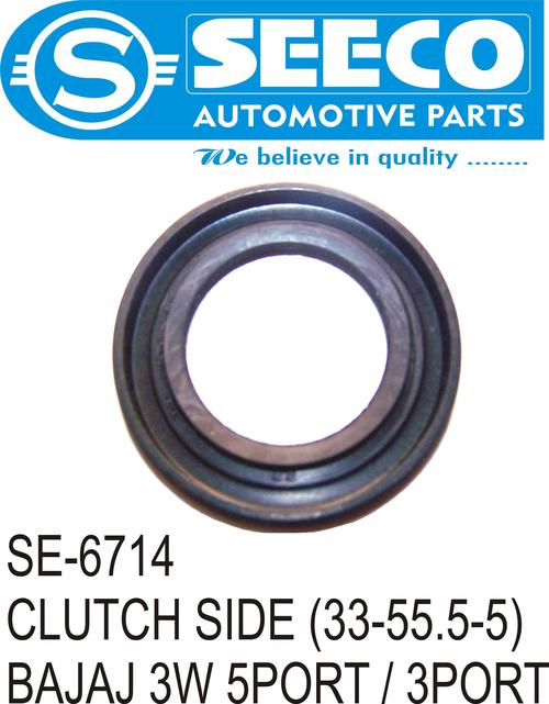 CLUTCH SIDE - Rubber Material, Powder Coated Surface Treatment | Wave Seal Lip Design for Lubricant Retention, Contaminant Exclusion