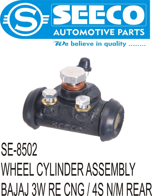 Seeco Wheel Cylinder Assembly - Mild Steel & Stainless Steel, 3-4 Year Working Life, Galvanized Finish, Patented Wave Seal Design for Enhanced Lubrication