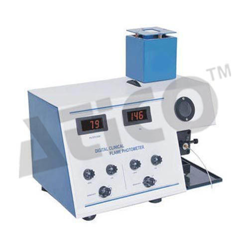 Digital Flame Photometer - 375x245x220 mm, LED Display, 7.5 kg Weight, Mains Operated with Sample Size 1ml, Includes Optional Glass Filters and Test Tubes
