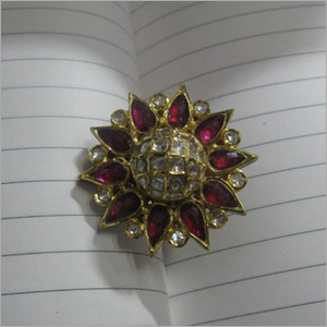 कुन्दन डिज़ाइनर गोल्ड रिंग