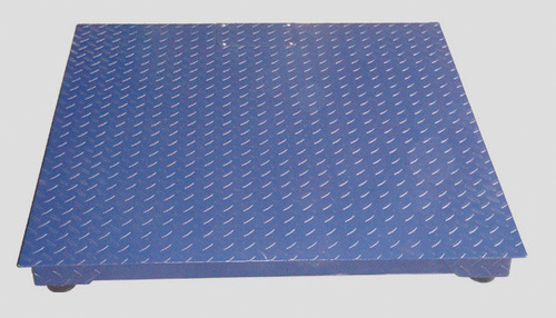 Chequered Heavy Weighing Scale - Steel, 900x900 mm, 2000 Kg Capacity | Blue Color, Easy to Operate, LED Monitor Display, Long Service Life