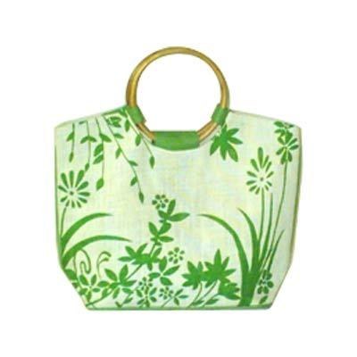 रंगीन जूट फैशन बैग