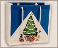 जूट क्रिसमस बैग