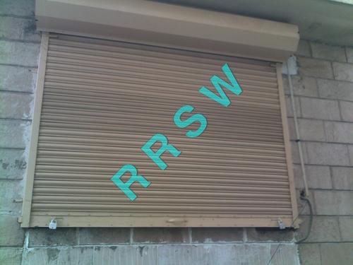 White Motorised Window Shutter