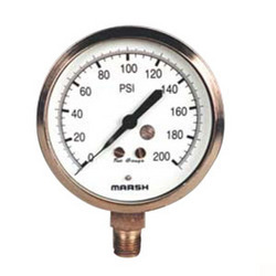 Precision Test Pressure Gauges - Mild Steel Material, Glass Dial, Silver Color | Enhanced Sensitivity, Adjustable Knife-Edge Pointer, Mirror Bands