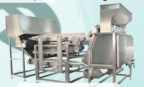 Garlic Sorting Machine - Stainless Steel, 5x5x10 ft, Green Color | Automatic, PLC Control, Low Noise, Eco-Friendly, 500-1000 KG/hr Capacity