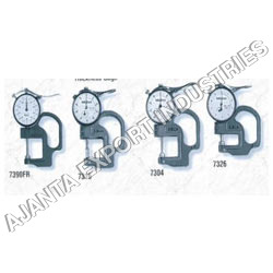Dial Thickness Gauge Mitutoyo - Stainless Steel, 1.18" Dimension, 8-9.6 kg Weight | Durable Grip Handle, Thumb Trigger, Spring-Loaded Spindle