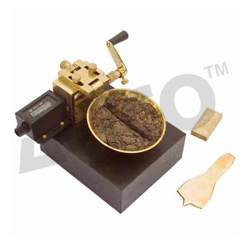 Liquid Limit Device With Counter - Brass, Steel, 15x10x5 cm, 1 cm Drop Height | Casagrande Method, ASTM Groove, Accurate Soil Testing