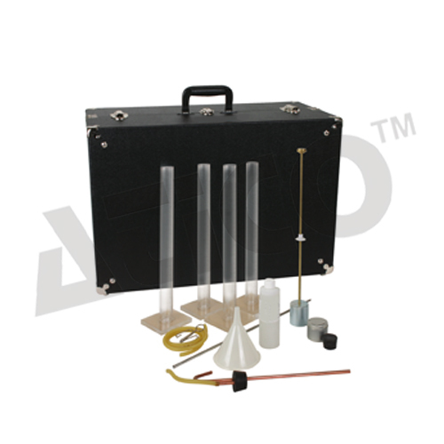 Sand Equivalent Test Set - Mixed Material, 450x300x150 mm, Acrylic Cylinders, Plastic Aspirator Bottle | Soil Analysis, ASTM D2419 Compliance, Portable