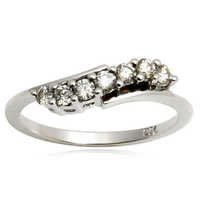 लड़कियों के लिए सात स्टोन डायमंड प्रोंग सेट सस्ते सोने की अंगूठीऑनलाइन सोने के गहनेडिजाइनर हीरे की अंगूठी