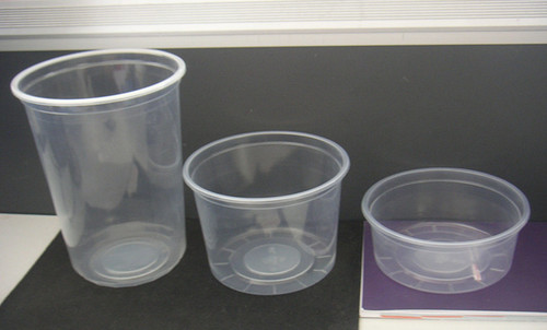 एक बार उपयोग के लिए प्लास्टिक का खाद्य कंटेनर
