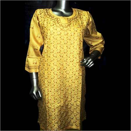 तुस्सर रेशम लॉन्ग टॉप