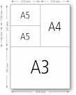 प्रिंटिंग पेपर आकार A3/ A4/ A5
