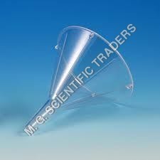 Laboratory Funnel - Plastic Material, Various Sizes, Transparent Color | Fine Finish, Smooth Texture, Durable Design