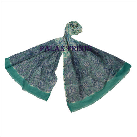 हाथ से बने लकड़ी के ब्लॉक प्रिंट शॉल