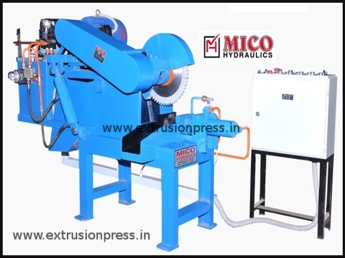 Billet Cutter - Steel, 4-12 Inch Capacity, Blue | Hydraulically Operated with PLC Control, Electric Drive, Water Chiller Cooling System, 1-Year Warranty