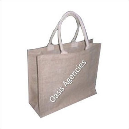 वेबबिंग हैंडल जूट कैरी बैग