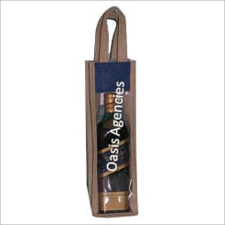 जूट क्रिसमस वाइन बैग