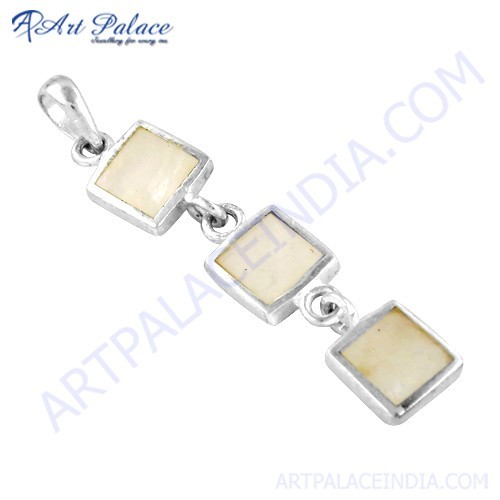 मोती की माँ के साथ फैशनेबल चांदी का लटकन