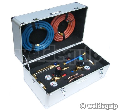 Gas Welding Equipment - Aluminum, 30x20x15 cm, Silver | Durable, Portable, Efficient, Low Maintenance, Dual Stage Pressure Regulators, Reliable
