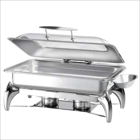 स्मार्ट लेग्स के साथ आयताकार काँच का ढक्कन चाफर