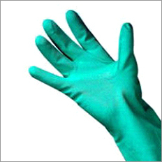 Nitrile Hand Gloves - 0.38 mm Thickness, 330 mm Length | High Resistance to Acids, Alkalis, Oils, Anti-Bacterial Flock-Lined Interior, Textured Grip, Sizes S-XL