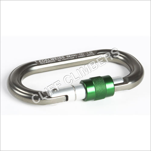 CARABINER OVAL SCREW GATE GUARD 0 EDELWEISS 
