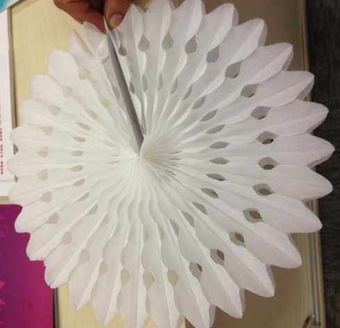 Paper flower fan