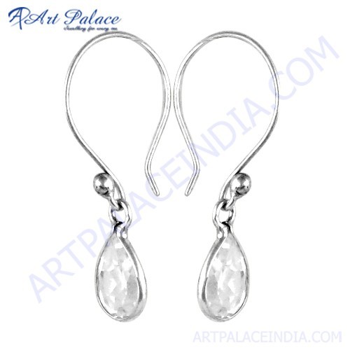 एक्सक्लूसिव क्यूबिक जिरकोनिया जेमस्टोन सिल्वर ईयररिंग्स