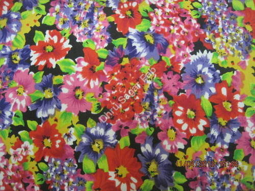 भारी डल क्रेप प्रिंट