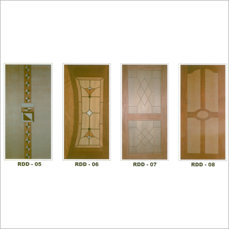 Designer Flush Doors - Solid Wood, Vertical Open Style, Custom Sizes | Sturdy, Elegant, Durable Finish for Kitchen and Office Use