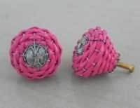 पिंक रेक्सिन वायर नॉब