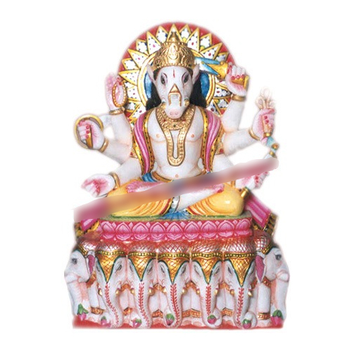 पर्यावरण के अनुकूल संगमरमर की मणिभद्र वीर प्रतिमा