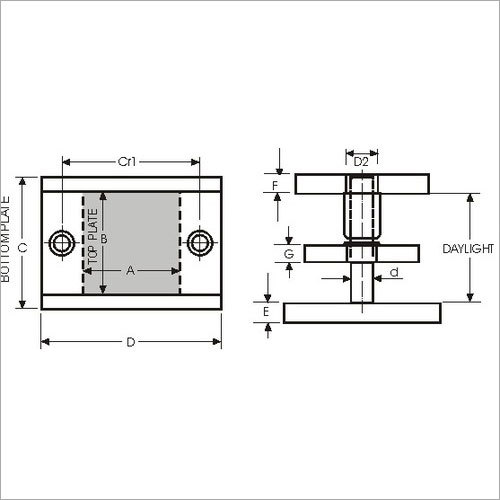 Steel Three Plated Centre Pillar Die Sets