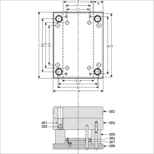 डाई कास्टिंग डाई के लिए मोल्ड बेस diagram